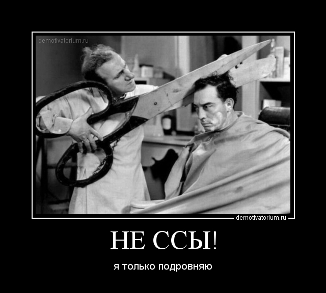 несомненно, нужно демотиваторы в парикмахерскую хоть стыдился