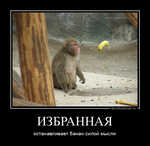 Демотиватор ИЗБРАННАЯ останавливает банан силой мысли - 2012-1-19