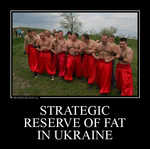 Демотиватор STRATEGIC RESERVE OF FAT IN UKRAINE 