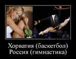 Демотиватор Хорватия (баскетбол)Россия (гимнастика) 