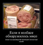 Демотиватор Если в колбасе обнаружилось мясо значит на производстве произошёл несчастный случай