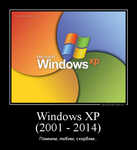 Демотиватор Windows XP (2001 - 2014) Помним, любим, скорбим..