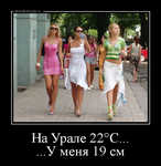 Демотиватор На Урале 22°C... ...У меня 19 см 