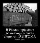 Демотиватор В России проходит благотворительная акция от ГАЗПРОМА «Подари дрова»