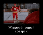 Демотиватор Женский хоккей коварен 
