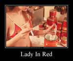 Демотиватор Lady In Red 