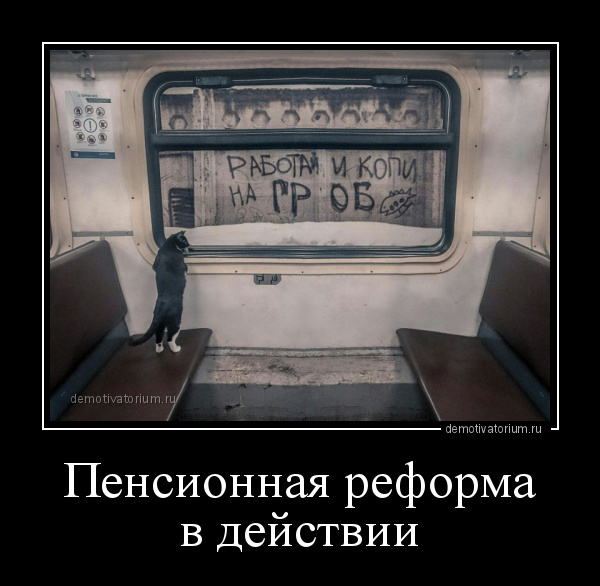 демотиватор Пенсионная реформа в действии  - 2018-7-29