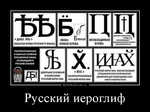 Демотиватор «Русский иероглиф »