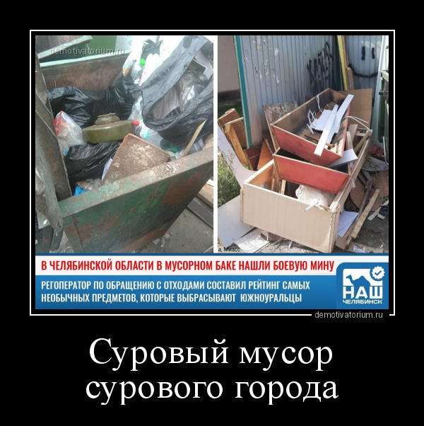 демотиватор Суровый мусор сурового города  - 2020-6-10