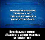 Демотиватор  Начнёшь ни с кем не общаться и уже не можешь остановиться - 2022-8-29